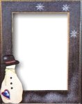 Matte Black With Snowman Frame (image for) Matte Black With Snowman Frame